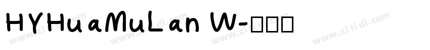 HYHuaMuLan W字体转换